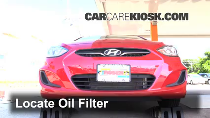 Oil & Filter Change Hyundai Accent (2012-2017) - 2013 Hyundai Accent ...